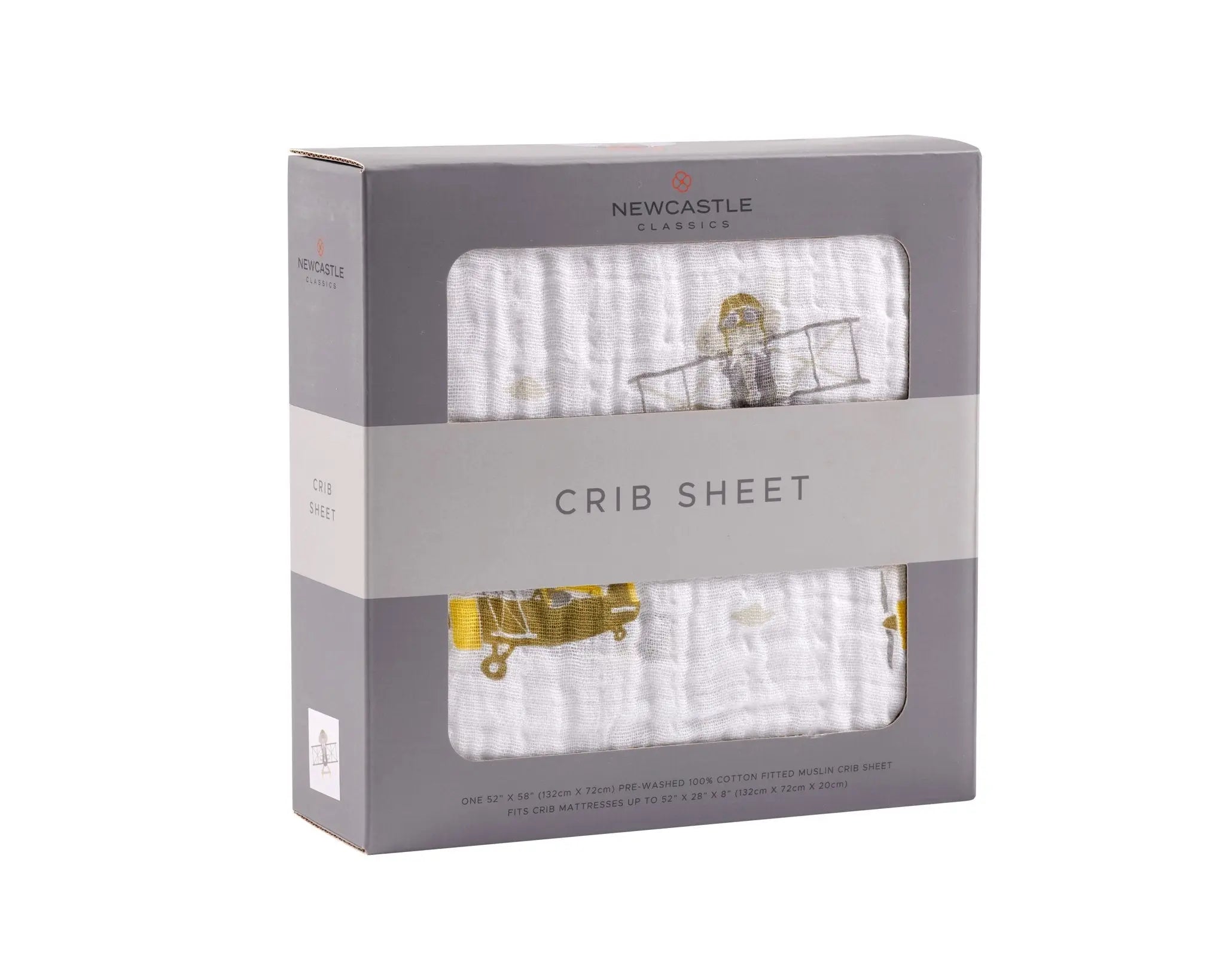 Airplane Animals Crib Sheet Lavender Charlie