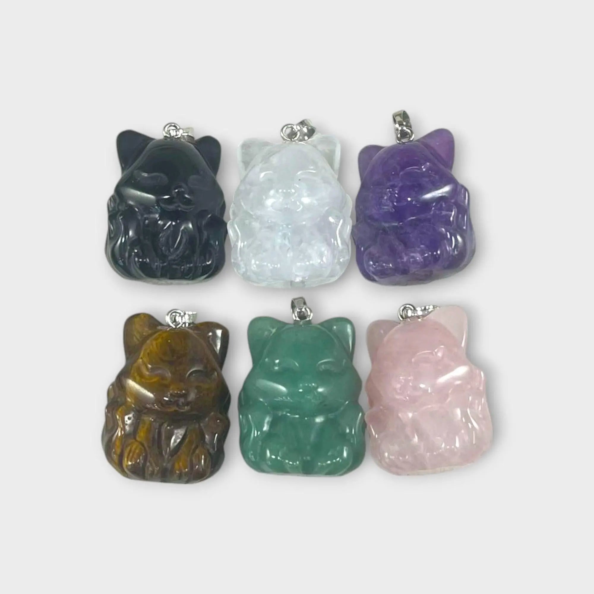 9 Tail Fox, Gemstone Pendants, 23x31mm (1pc) The Perfect Gem