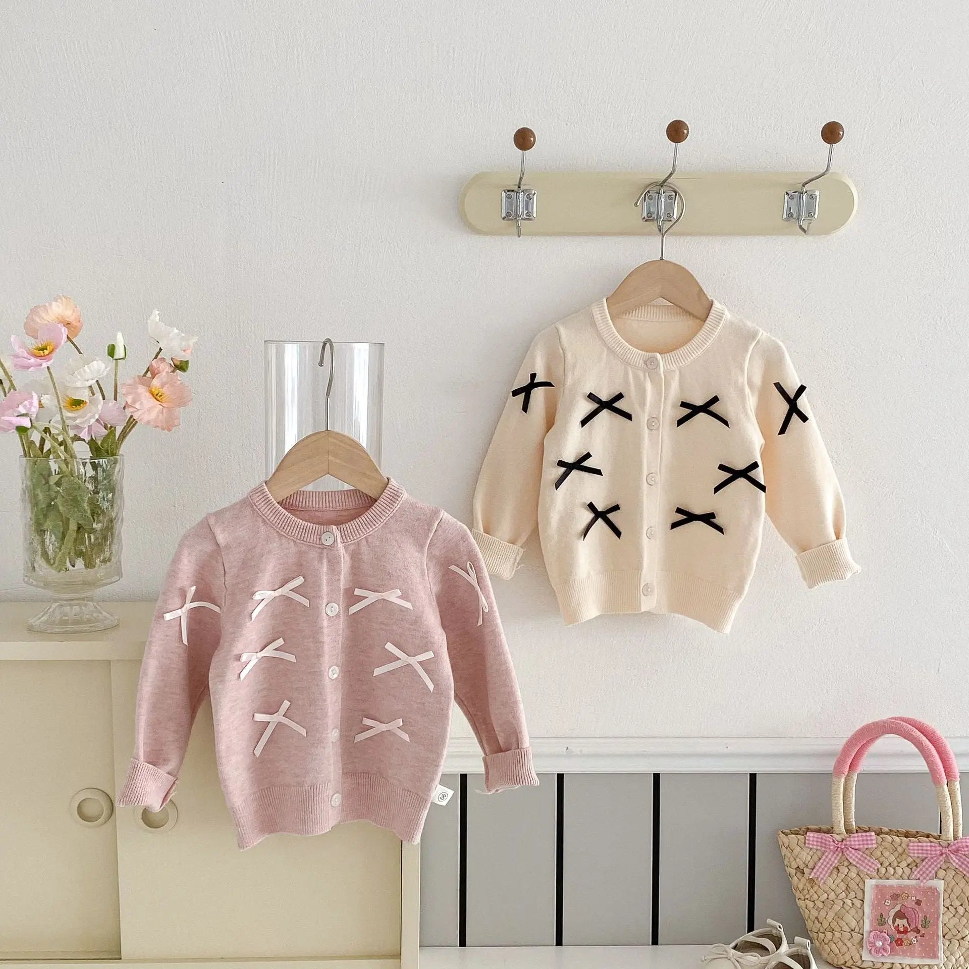 Autumn Arrival Baby Girls Butterfly-bows Decorated Long Sleeves Cardigan - Little & Loved Co Autumn Arrival Baby Girls Butterfly-bows Decorated Long Sleeves Cardigan Little & Loved Co