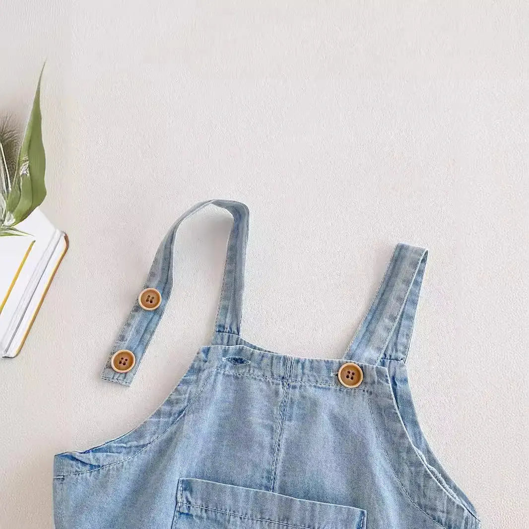 Arrival Summer Baby Kids Unisex Teddy Bear Pattern Short Sleeves T-Shirt And Thin Denim Overalls Romper – Baby Matching Clothing Set - Little & Loved Co Arrival Summer Baby Kids Unisex Teddy Bear Pattern Short Sleeves T-Shirt And Thin Denim Overalls Romper – Baby Matching Clothing Set Little & Loved Co