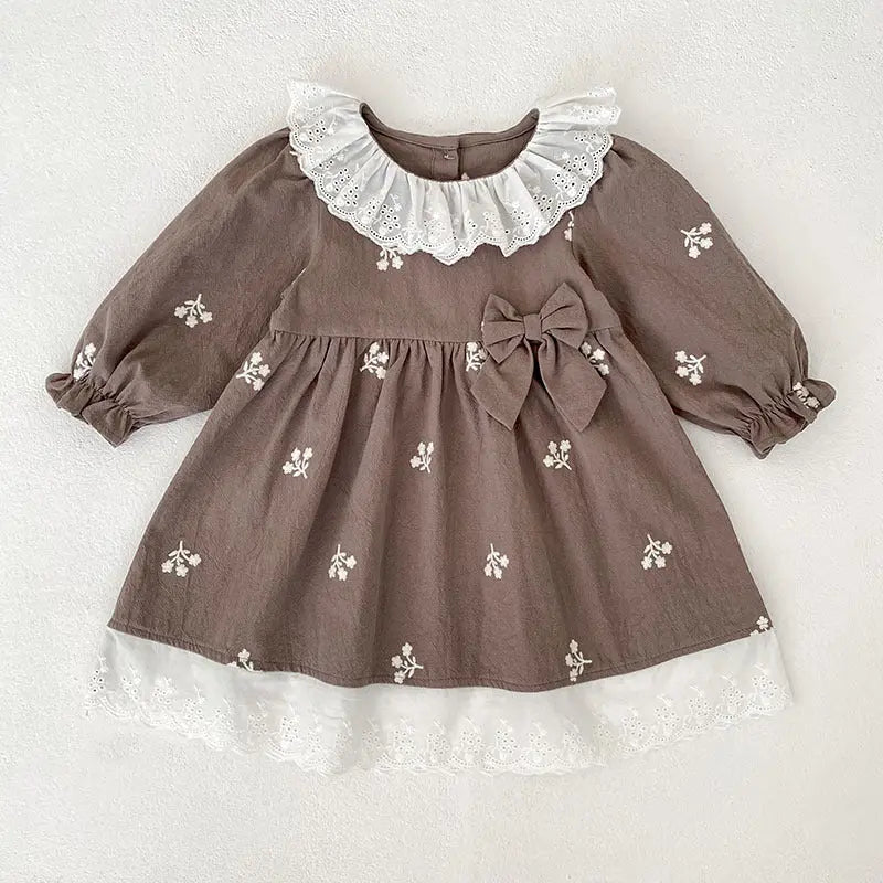 Autumn Hot Selling Baby Kids Girls Flowers Embroidered Pattern Long-sleeved bodysuit and Dress – Princess Sister Matching Set - Little & Loved Co Autumn Hot Selling Baby Kids Girls Flowers Embroidered Pattern Long-sleeved bodysuit and Dress – Princess Sister Matching Set Little & Loved Co