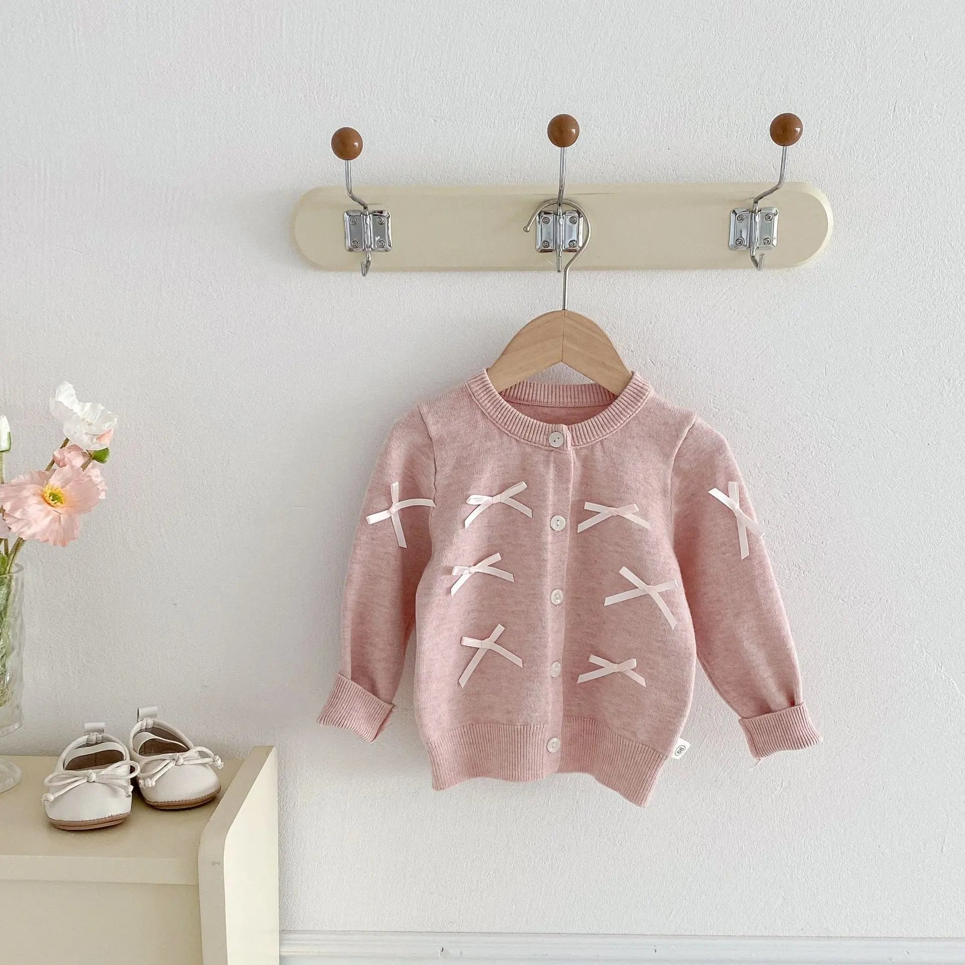 Autumn Arrival Baby Girls Butterfly-bows Decorated Long Sleeves Cardigan - Little & Loved Co Autumn Arrival Baby Girls Butterfly-bows Decorated Long Sleeves Cardigan Little & Loved Co